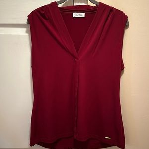 Calvin Klein suiting Plum sleeveless blouse size M